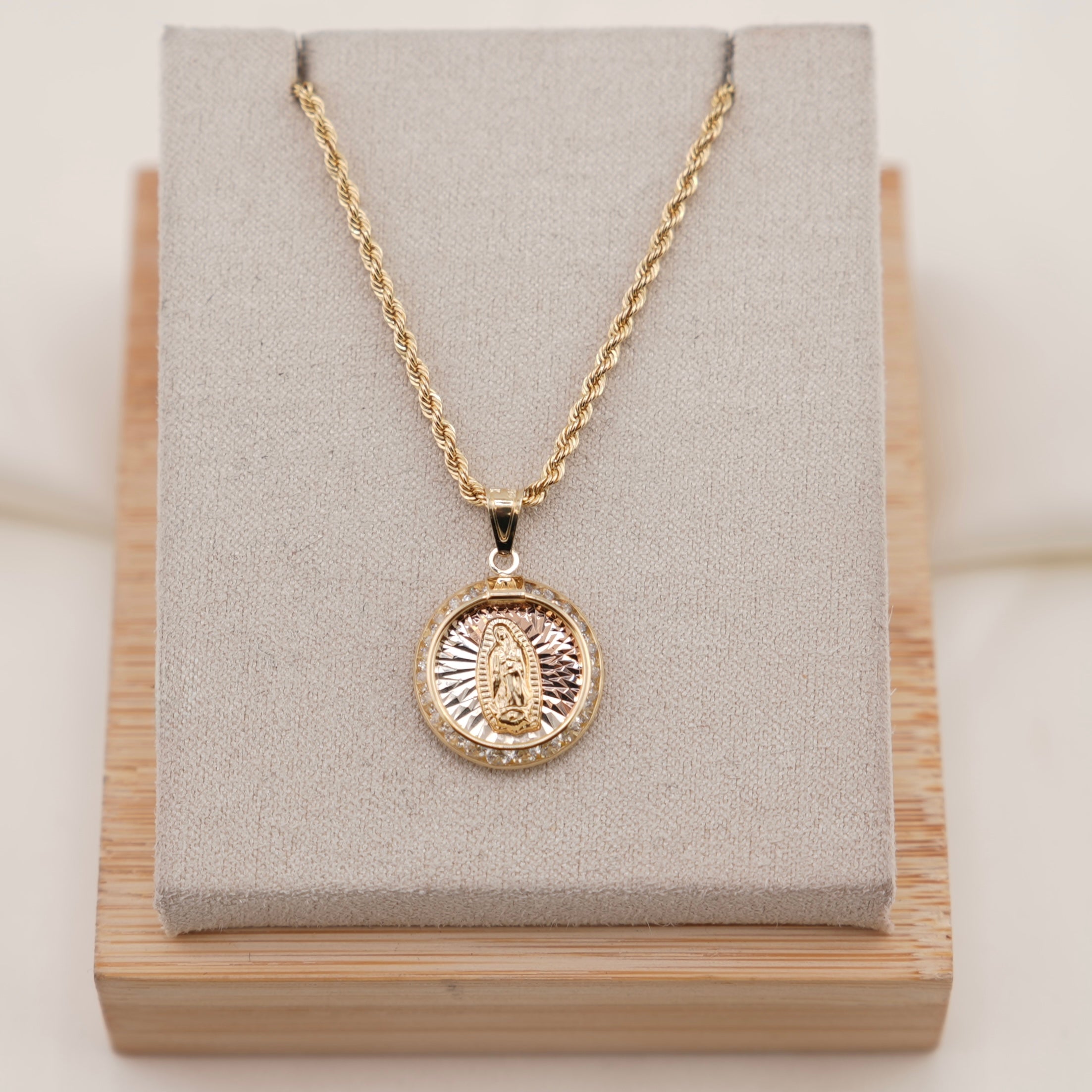 14k Gold Virgencita Chain Set