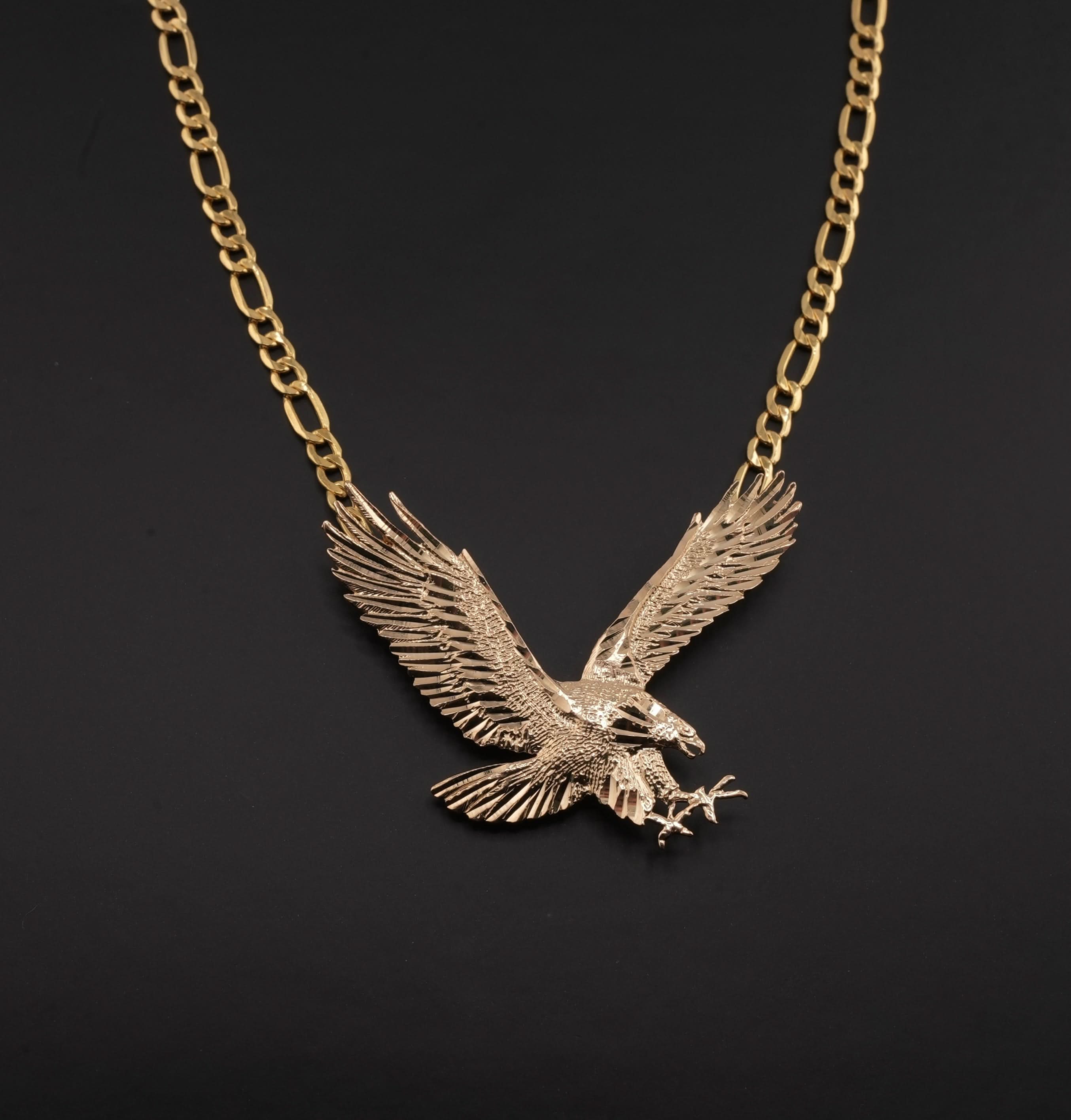 14K Gold Eagle Chain Set