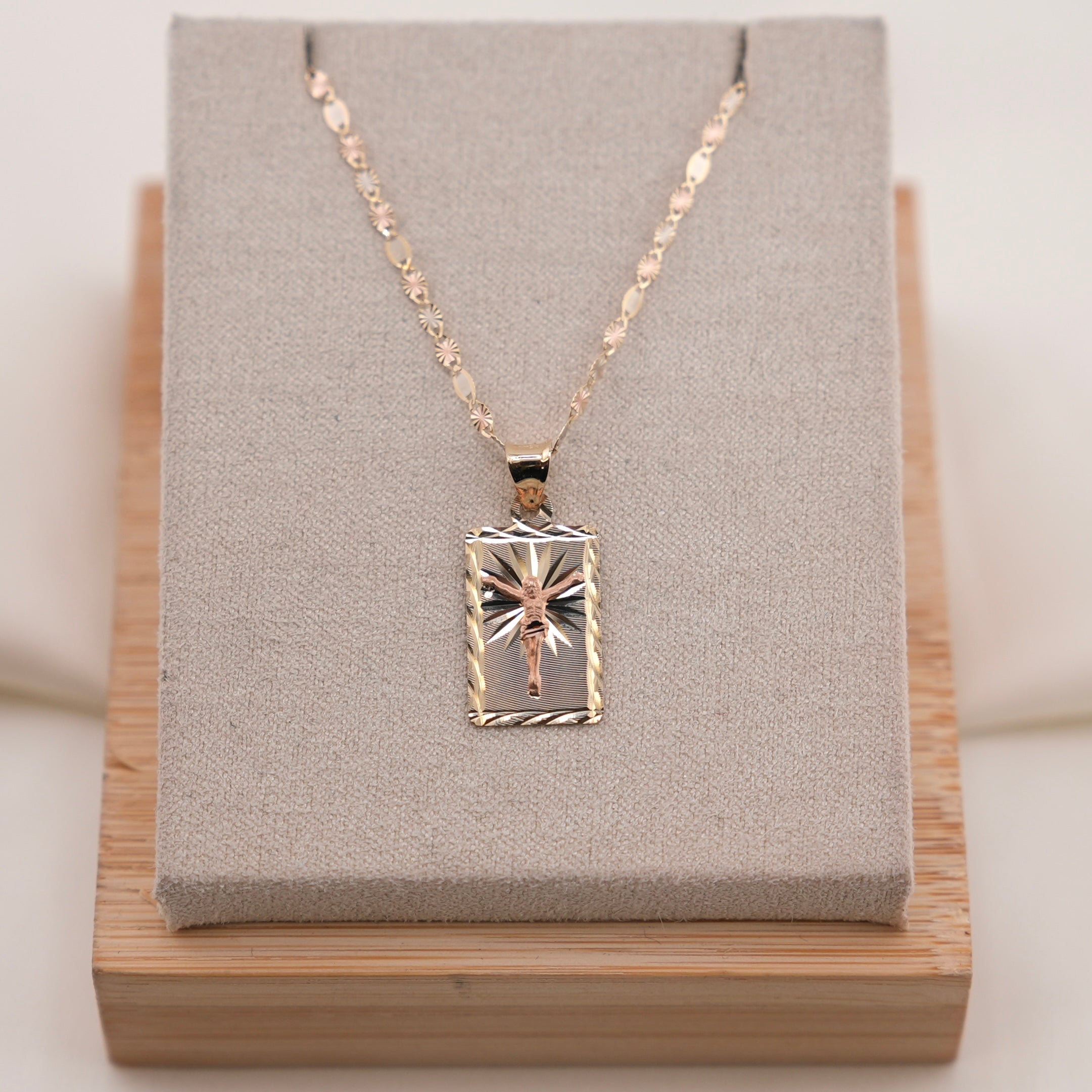 14k Gold Jesus Chain set