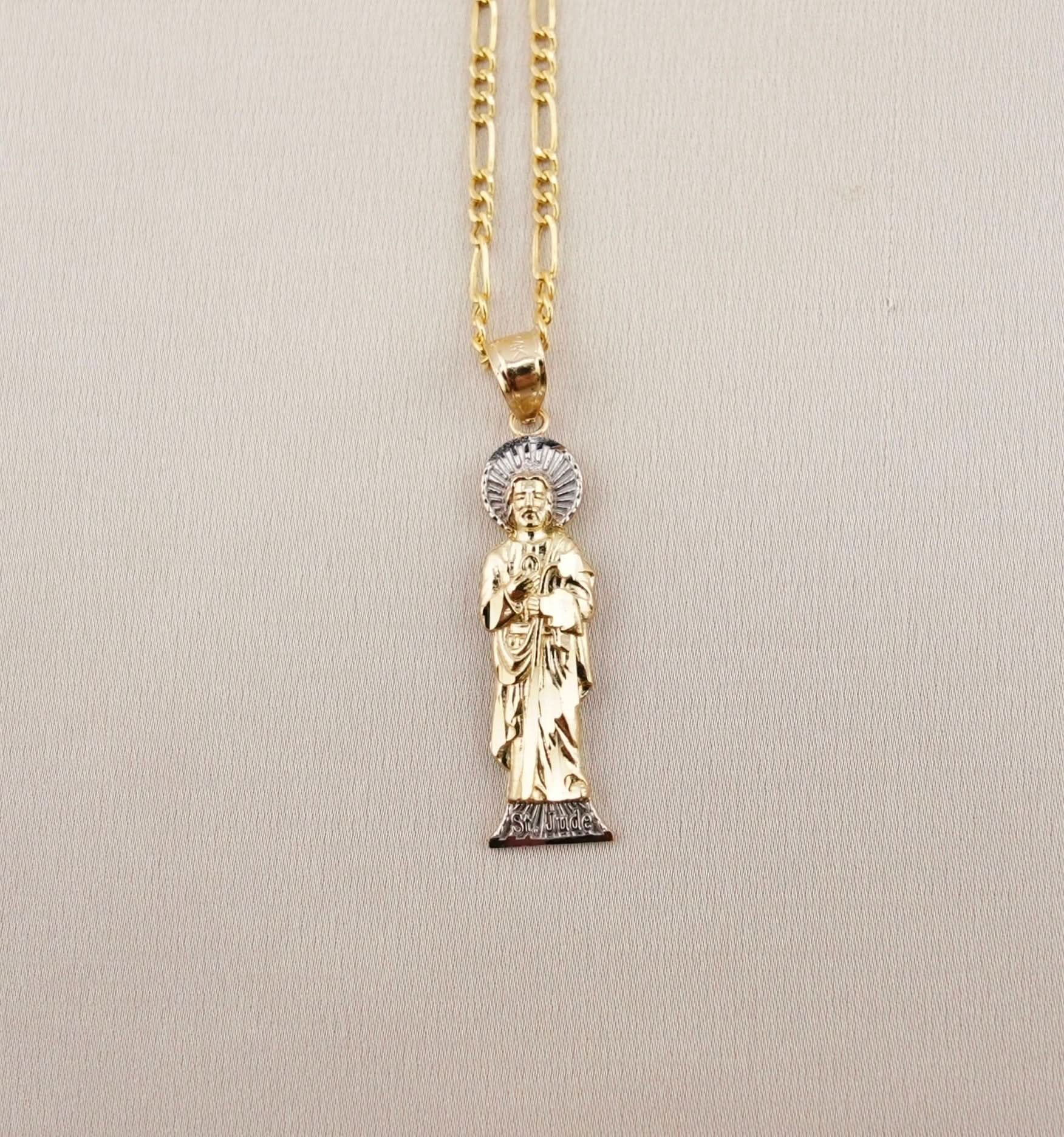 14k Gold Small San Judas Chain Set
