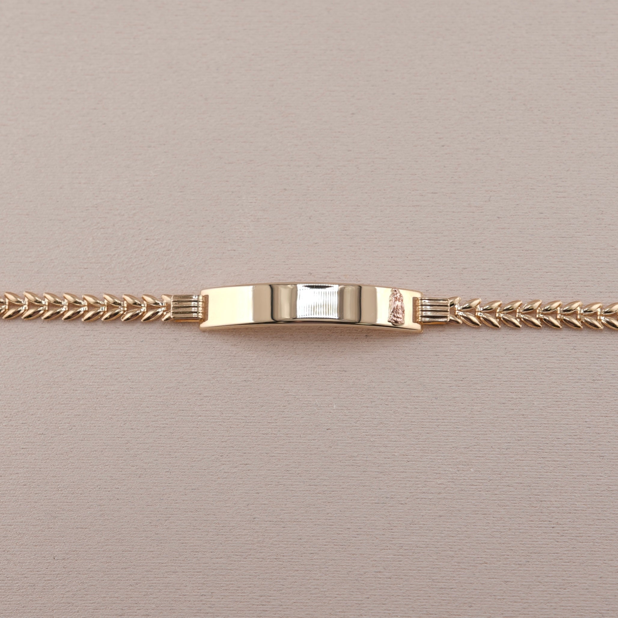 14k Gold Women’s Virgencita ID Bracelet