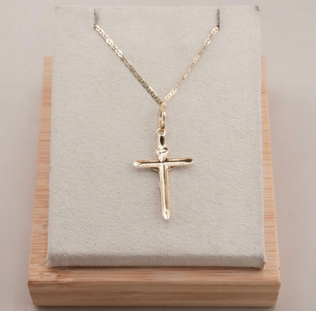 14k Gold Cross Chain Set