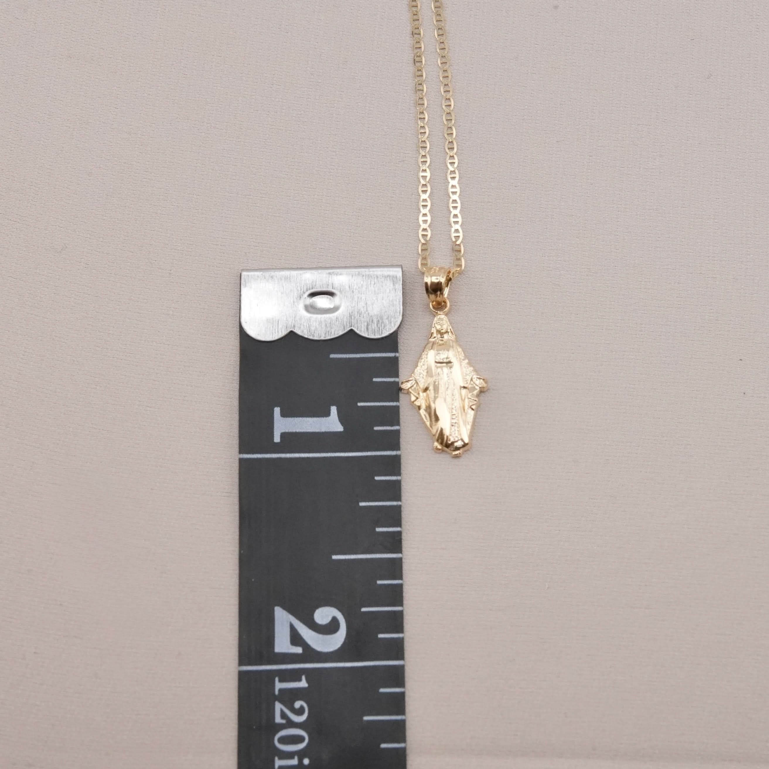 14k Gold Virgen Milagrosa Chain Set