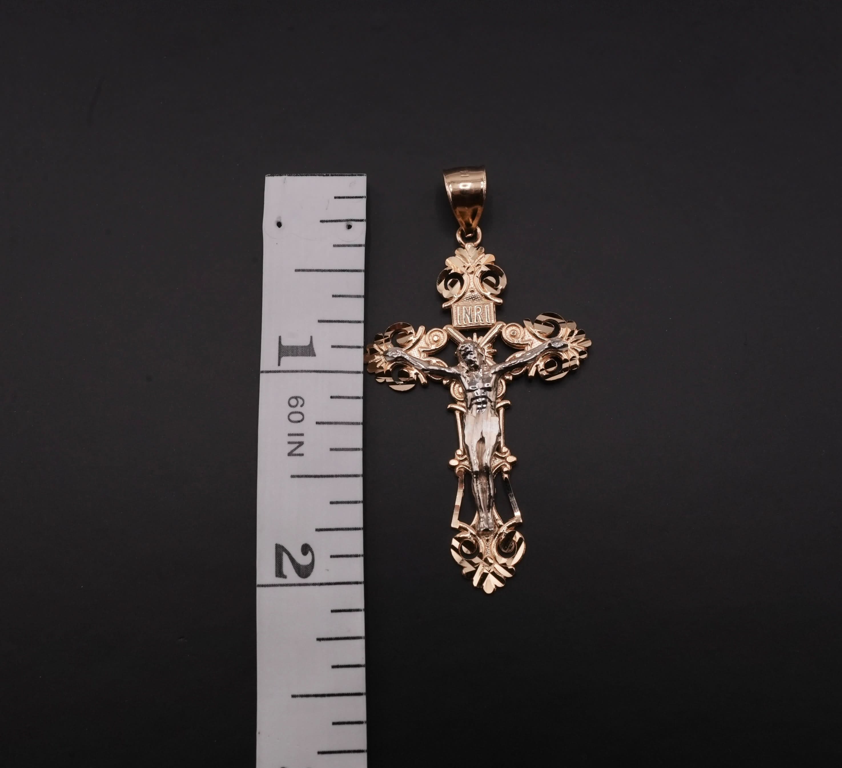 14K Gold Cross Chain Set