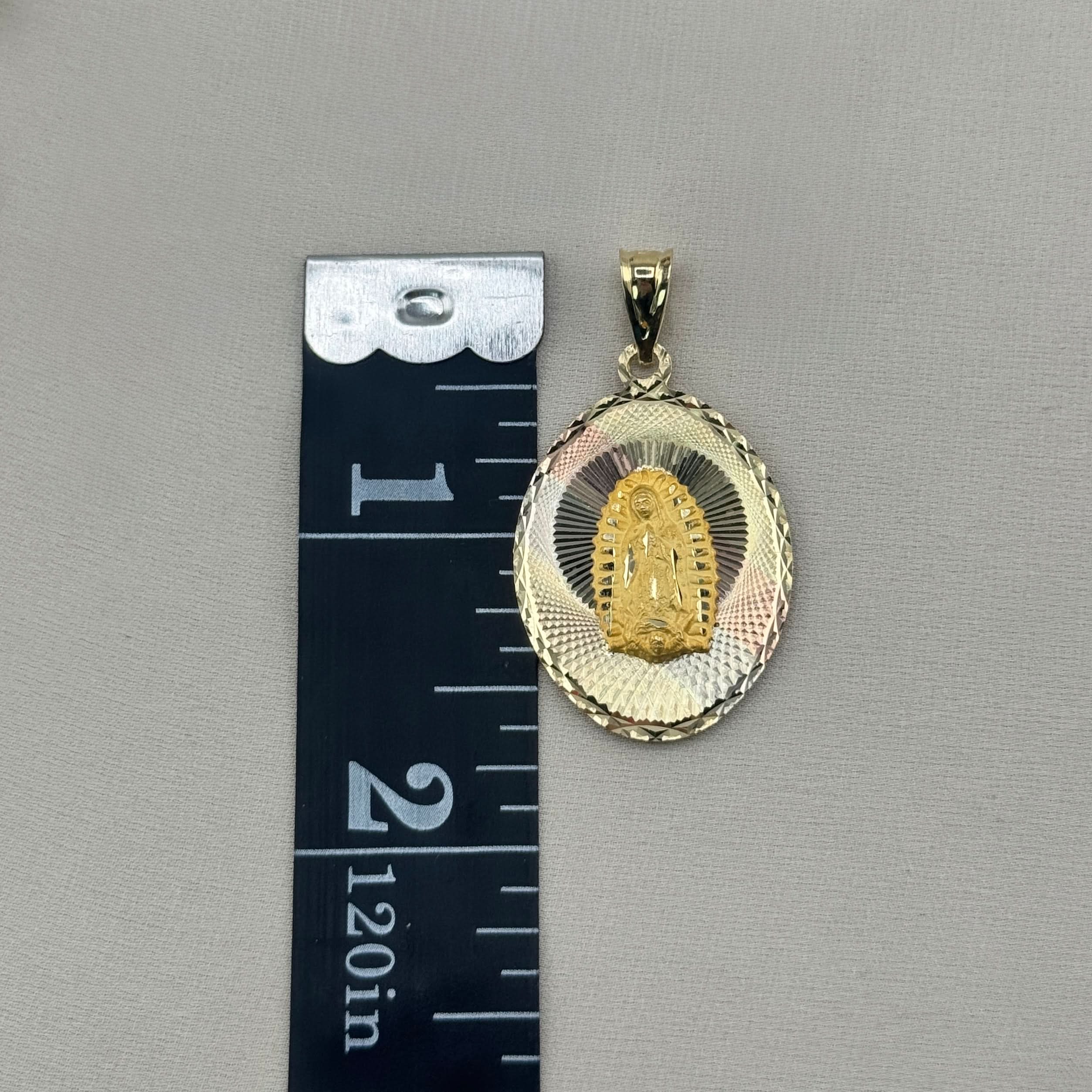 14k Gold Double Sided San Judas Chain Set