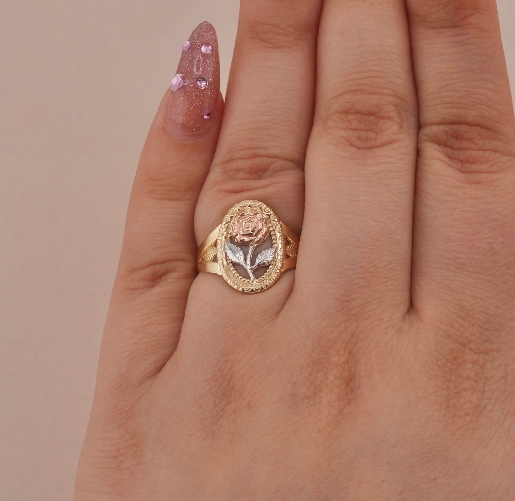 14K Gold Rose Women’s Ring