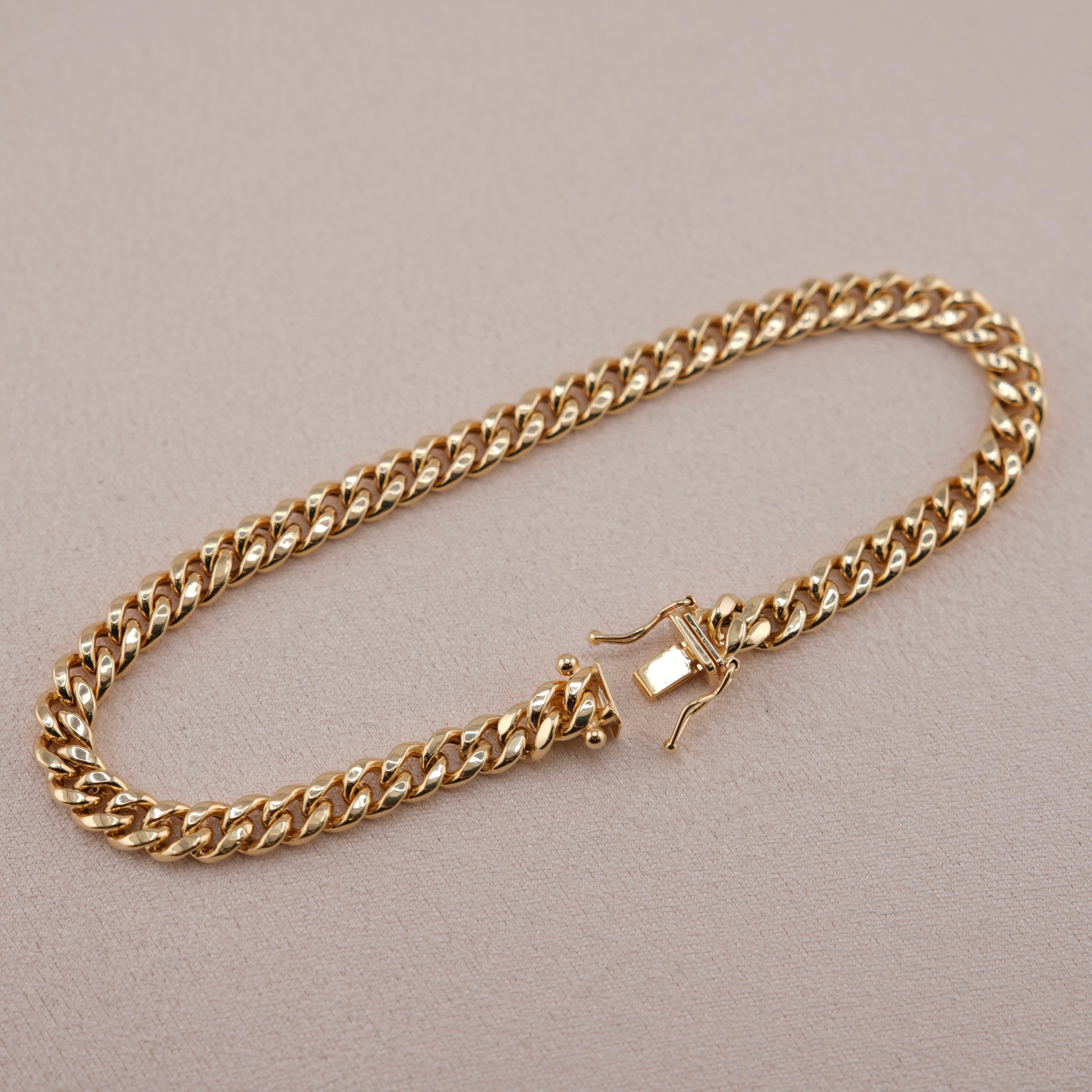 14k Gold Hollow Miami Cuban Bracelet 5.8mm