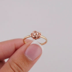14k Gold Rose Ring