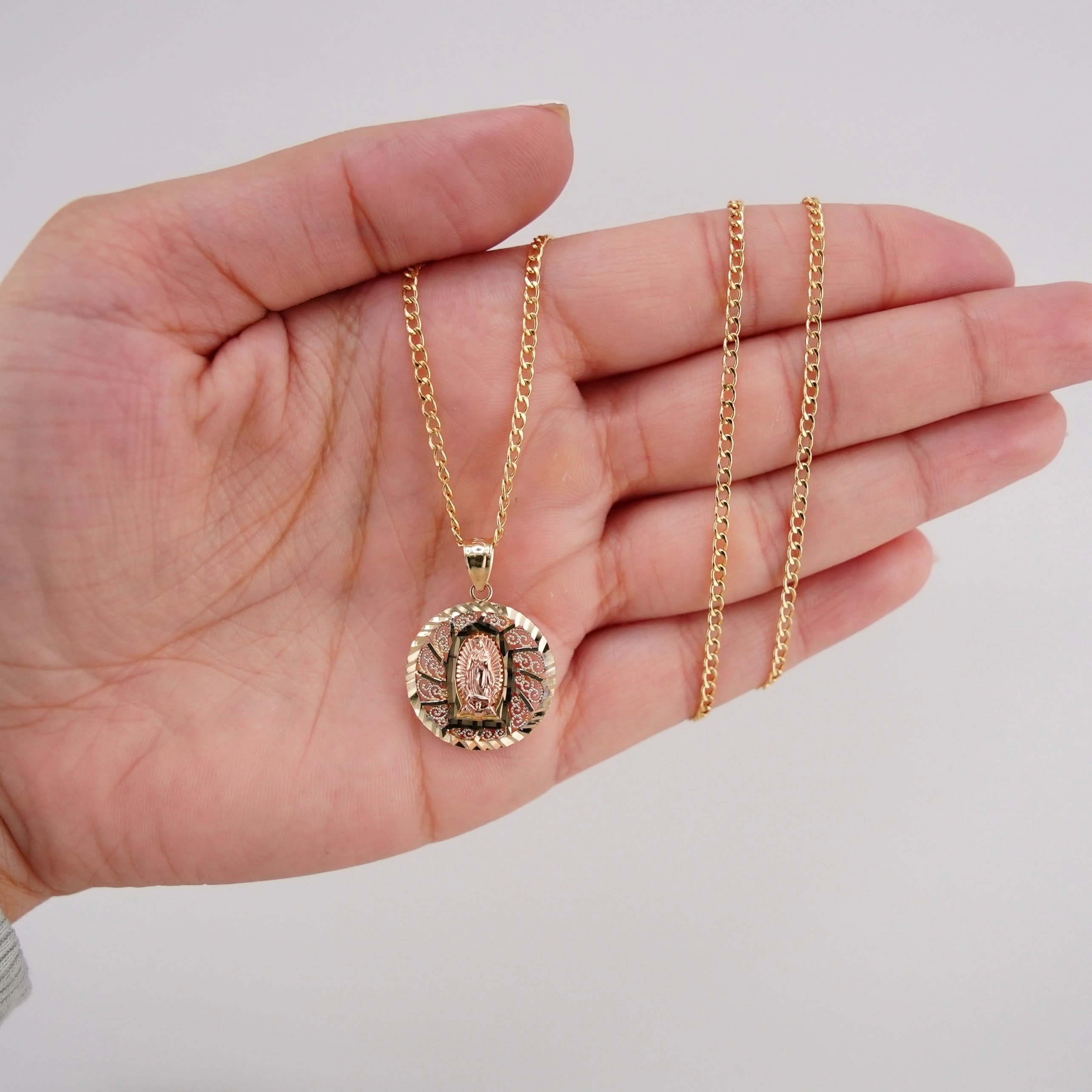 14k Gold Virgencita Chain Set
