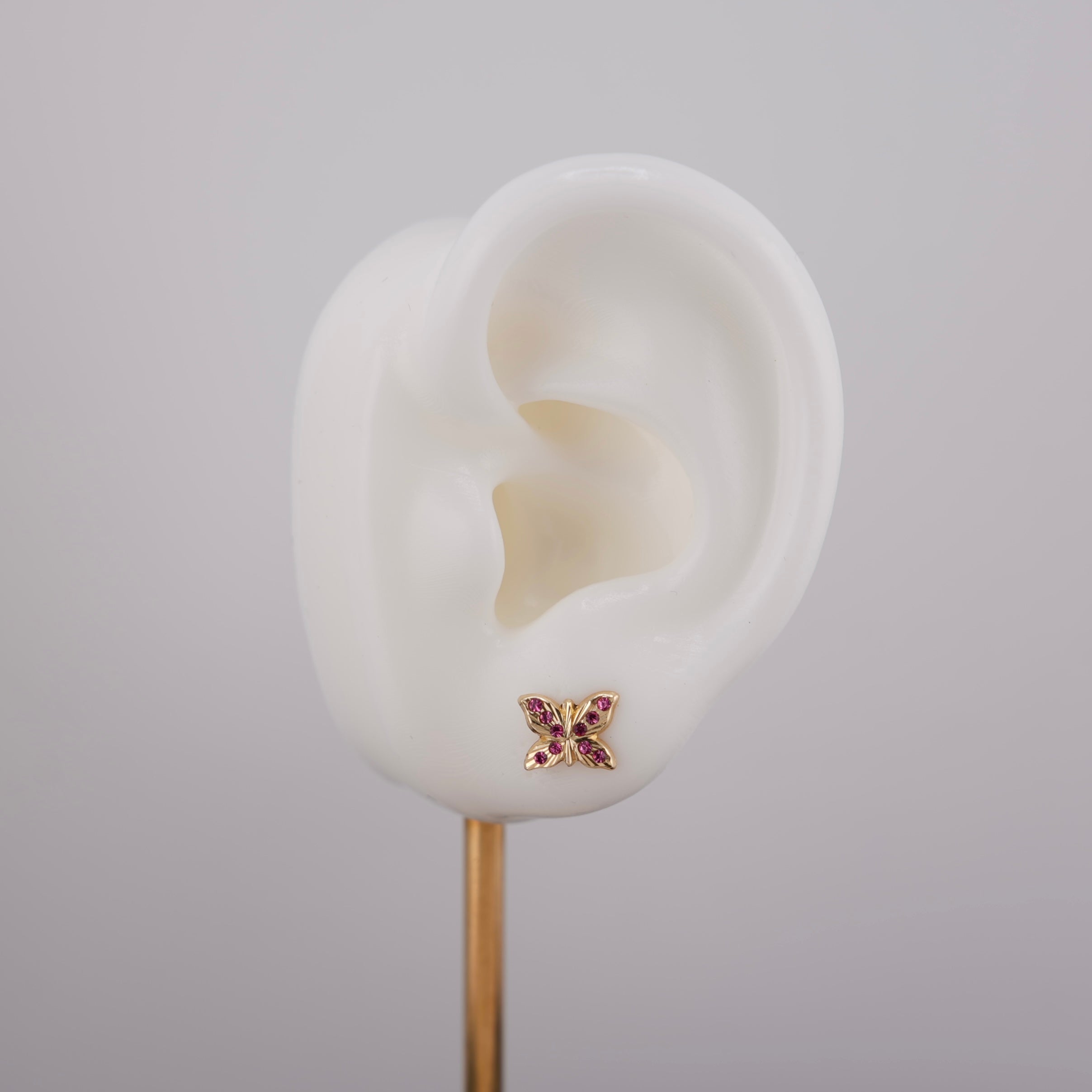 14k Gold Butterfly Earrings