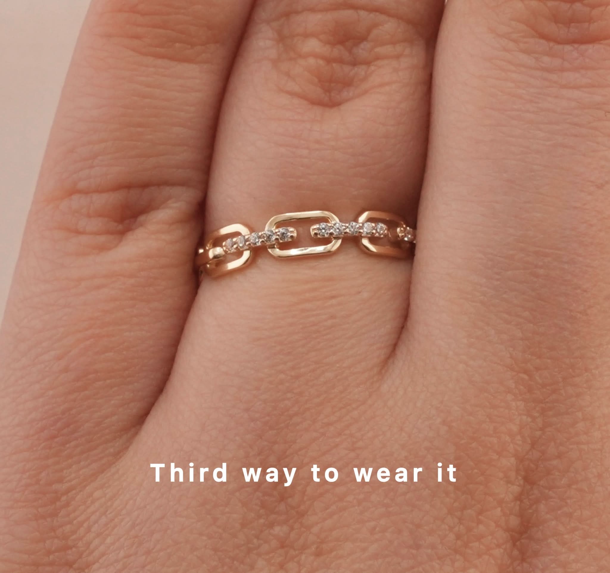 14K Gold Women’s Chain Link Ring