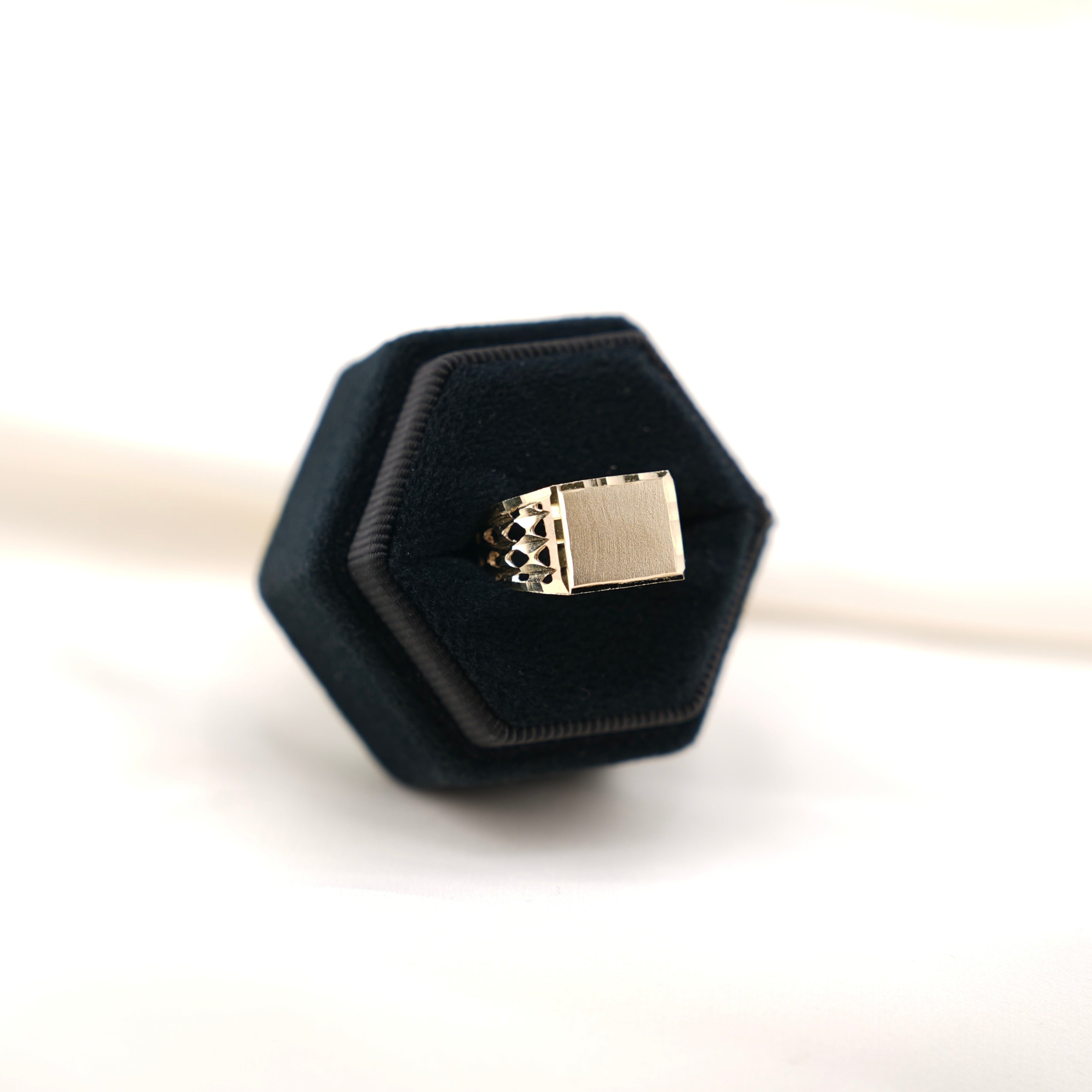 14k Gold ID Ring