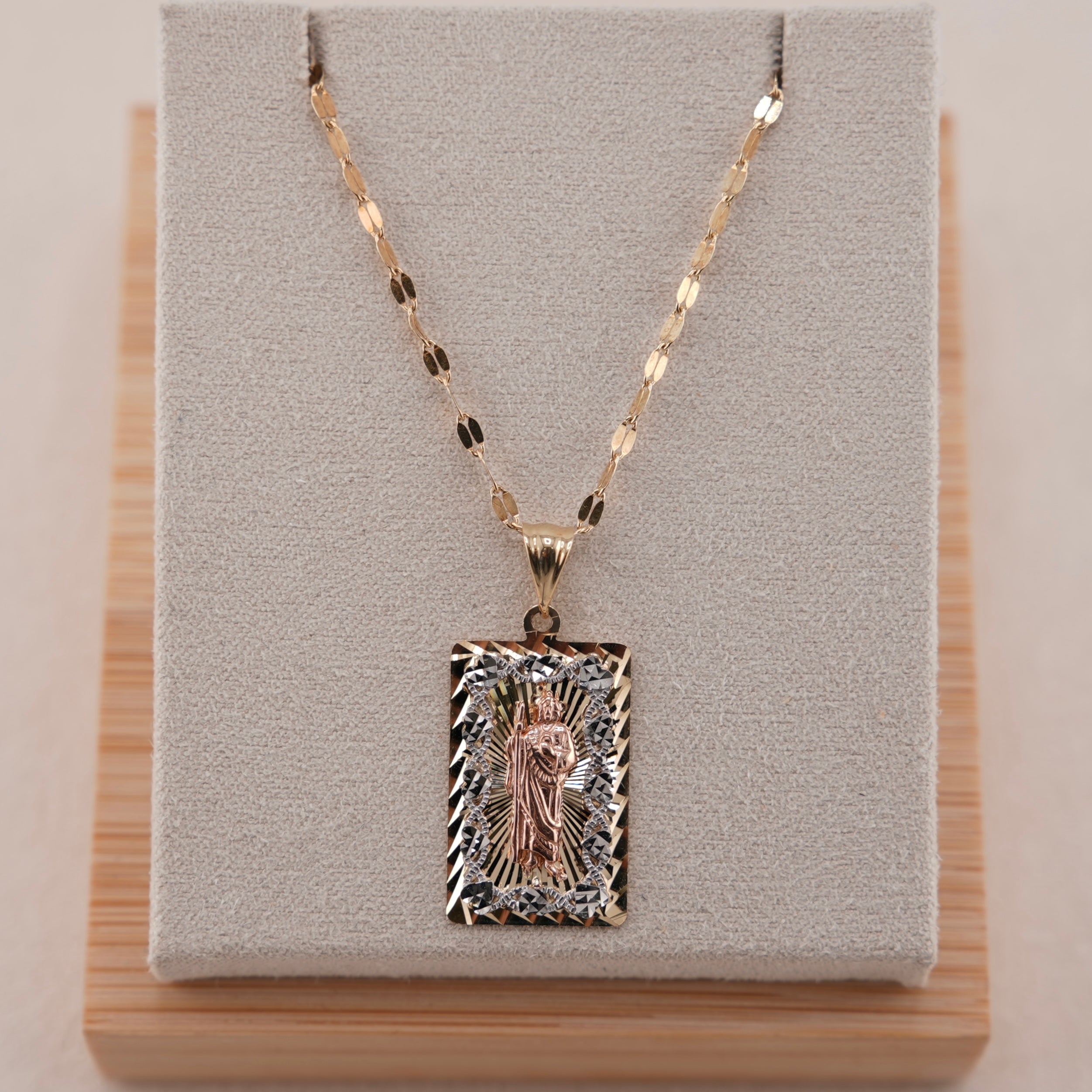 14k Gold San Judas Chain Set