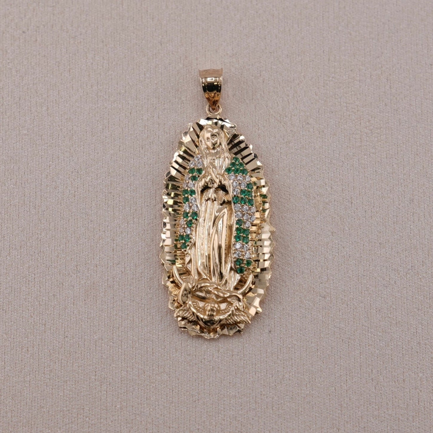 14k Gold Virgencita Pendant