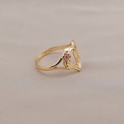 14K Gold Initial Heart Women’s Ring . RG-2346