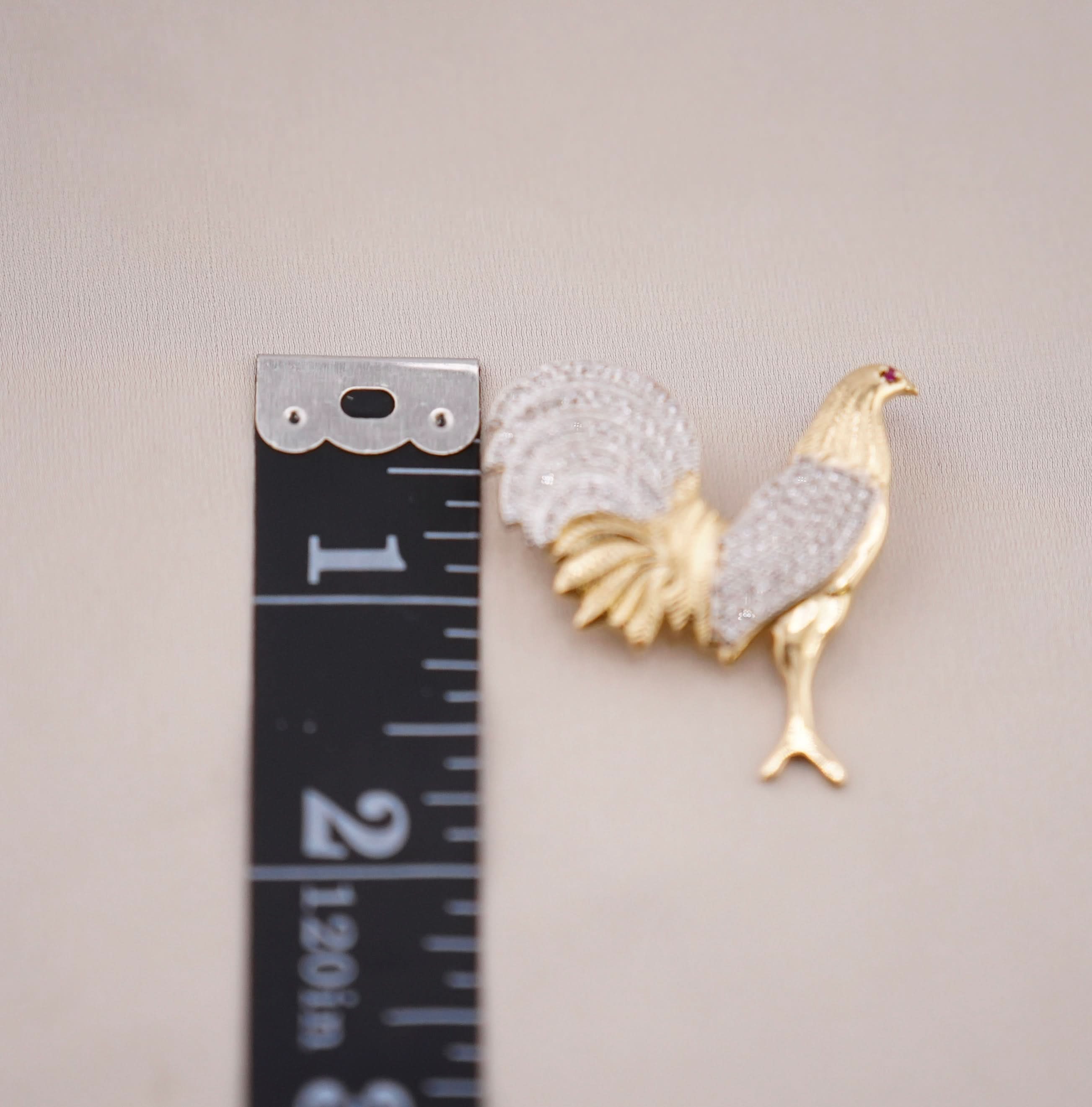 14k Gold Large Gallo Pendant