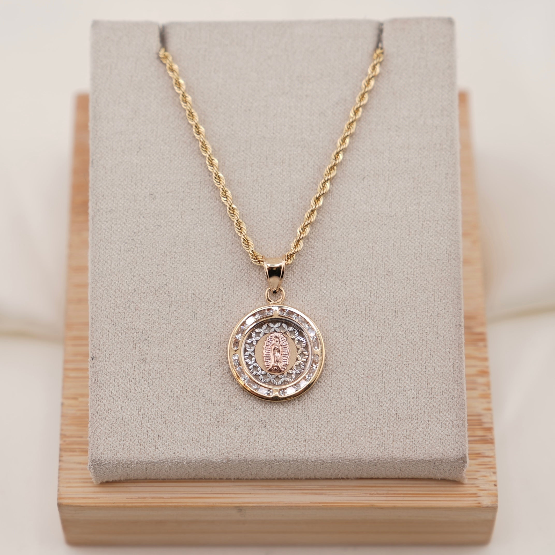 14k Gold Virgencita Chain Set