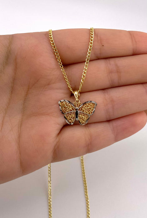 14k Gold Butterfly Chain Set CBP#72