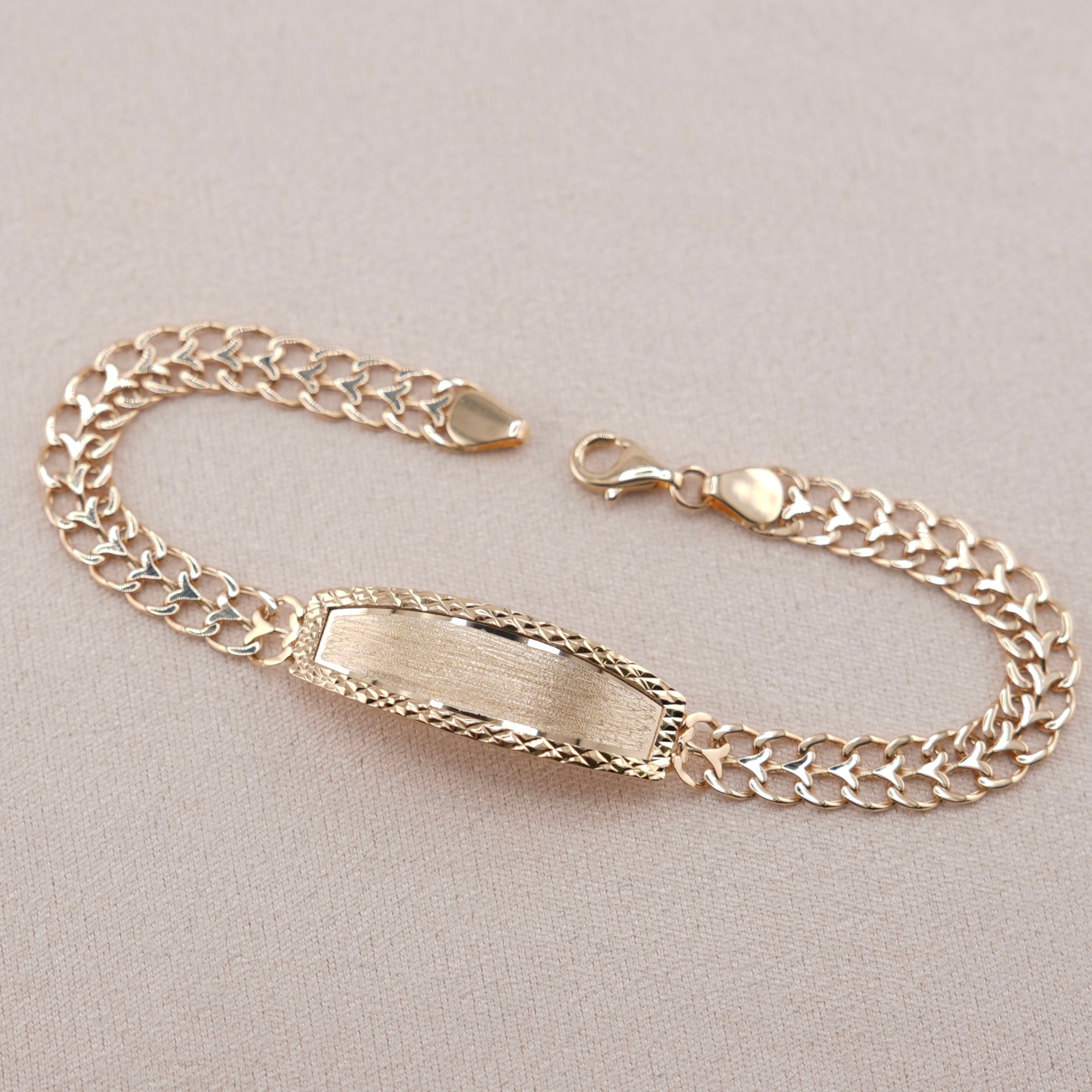 14k Gold Women’s/Kid’s Fancy ID Bracelet