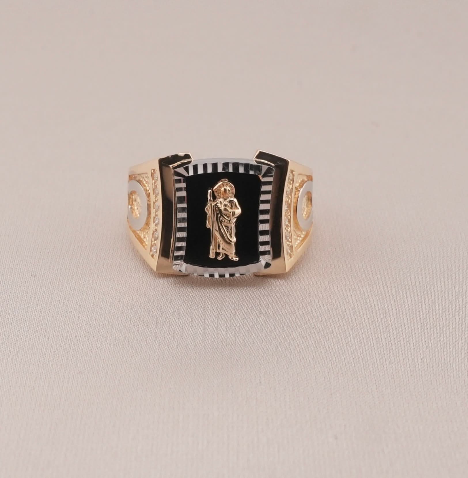 14K Gold San Judas Men's Ring