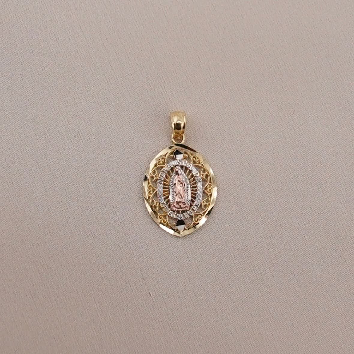14k Gold Virgencita Pendant
