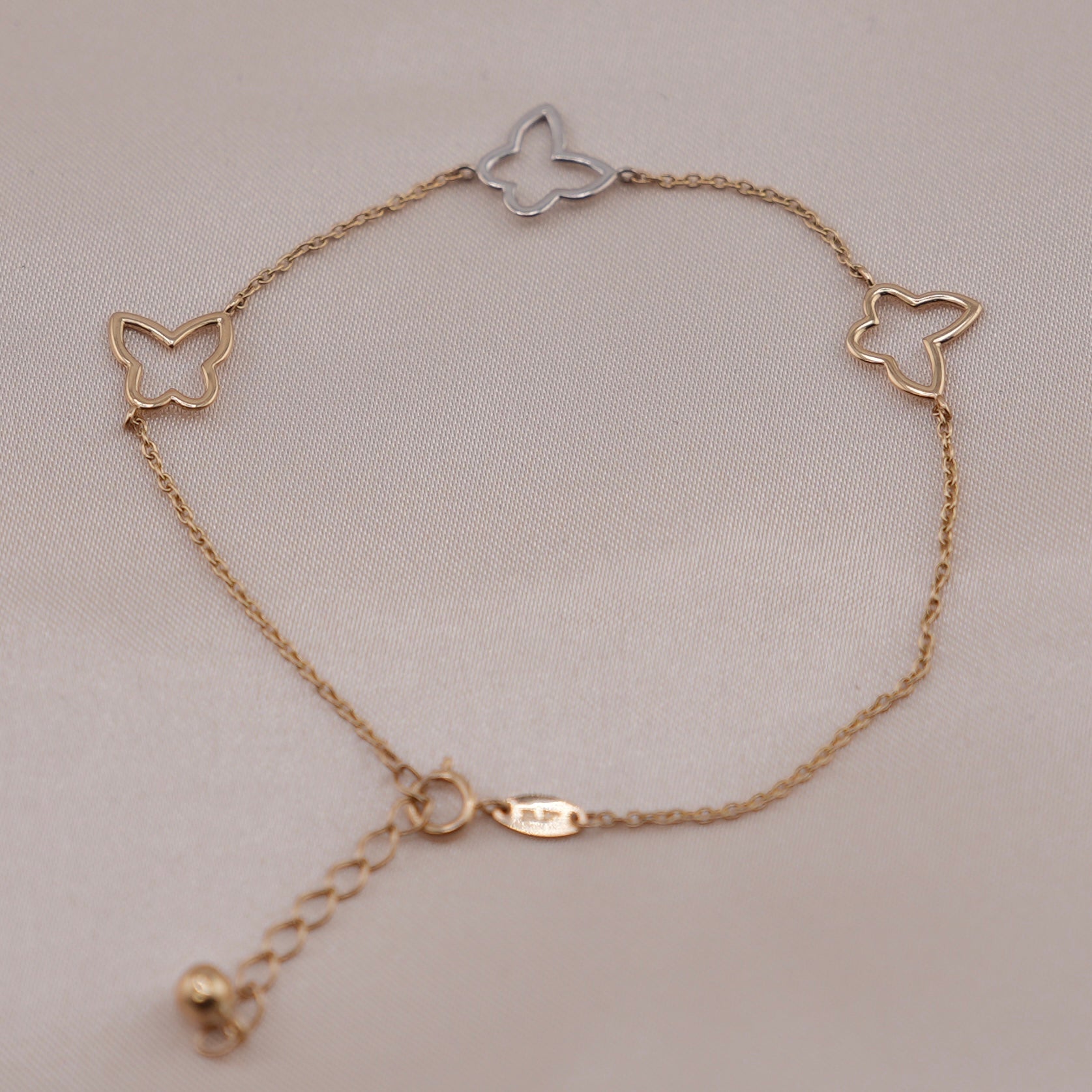 14k Gold Butterfly Bracelet