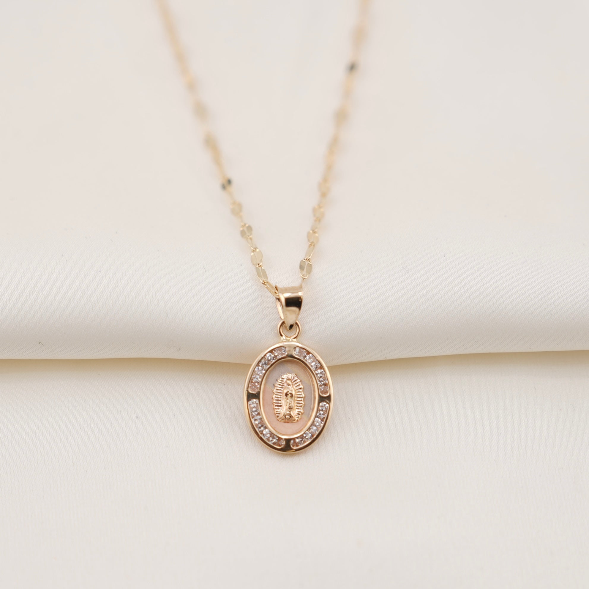 14k Gold Virgencita Chain Set
