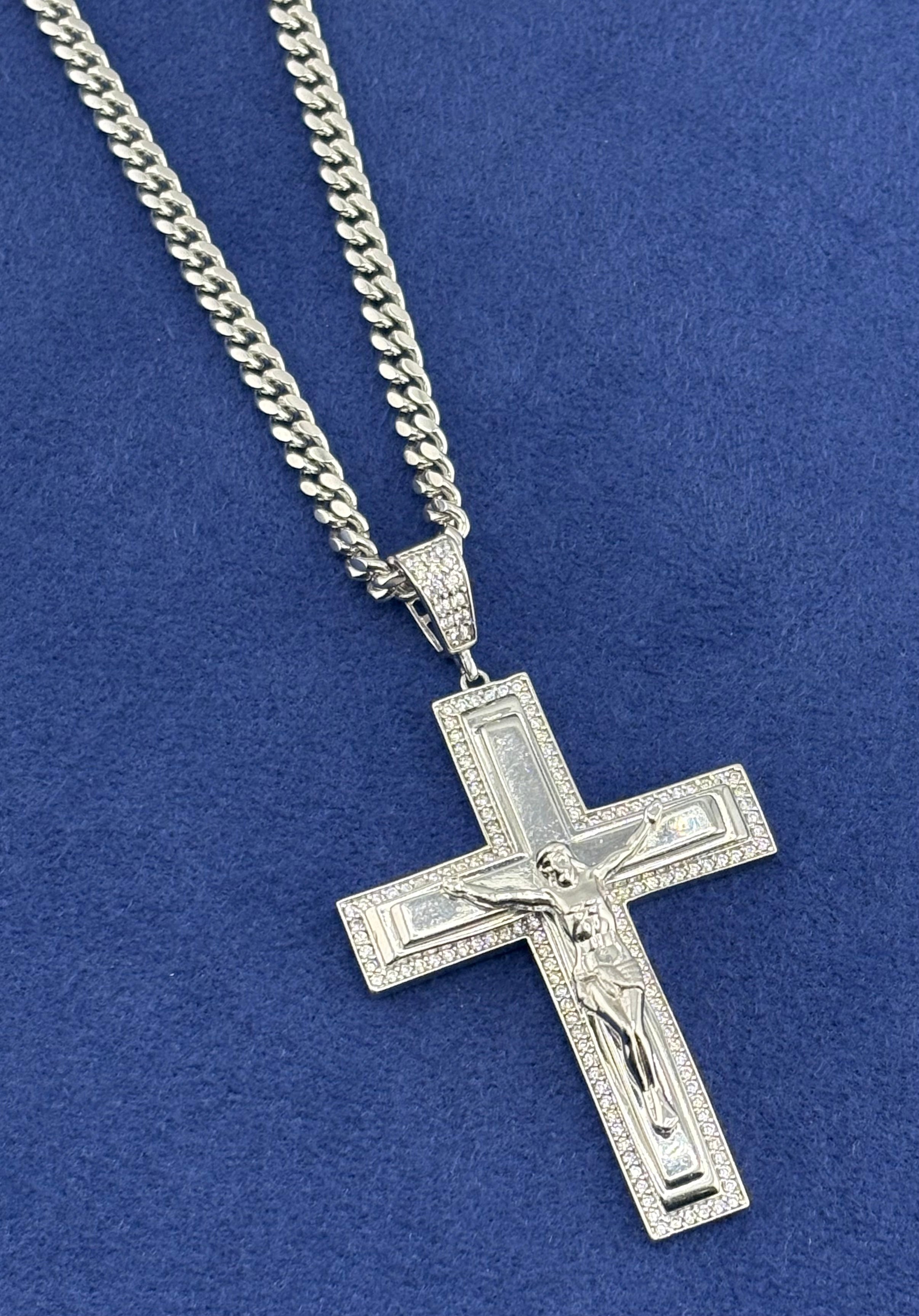 Silver 925 Cross Chain Set