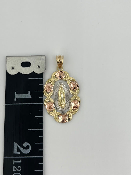 14k Gold Small Virgencita Chain Set P33-32