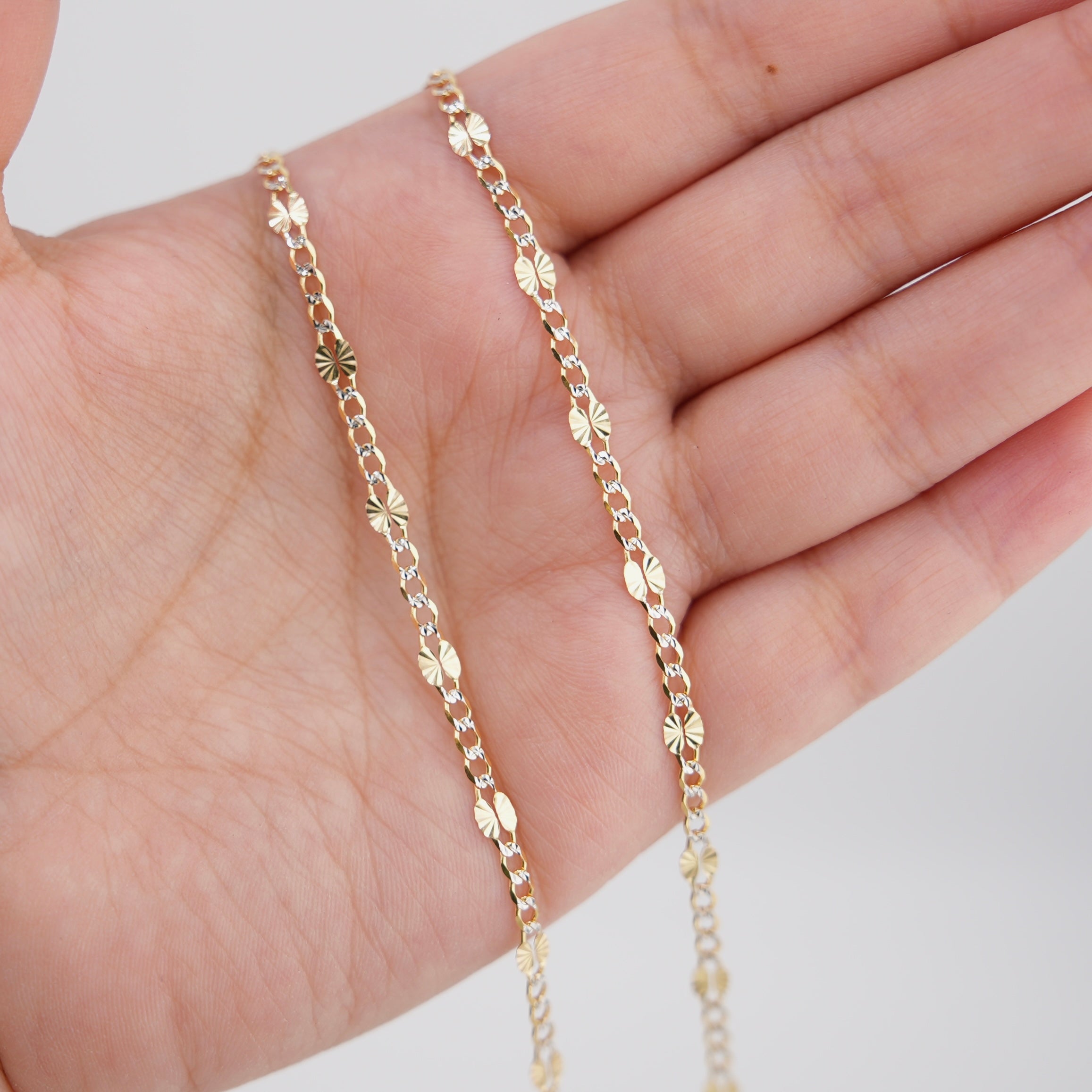 14k Gold Stamped Figaro Chain 3.5mm