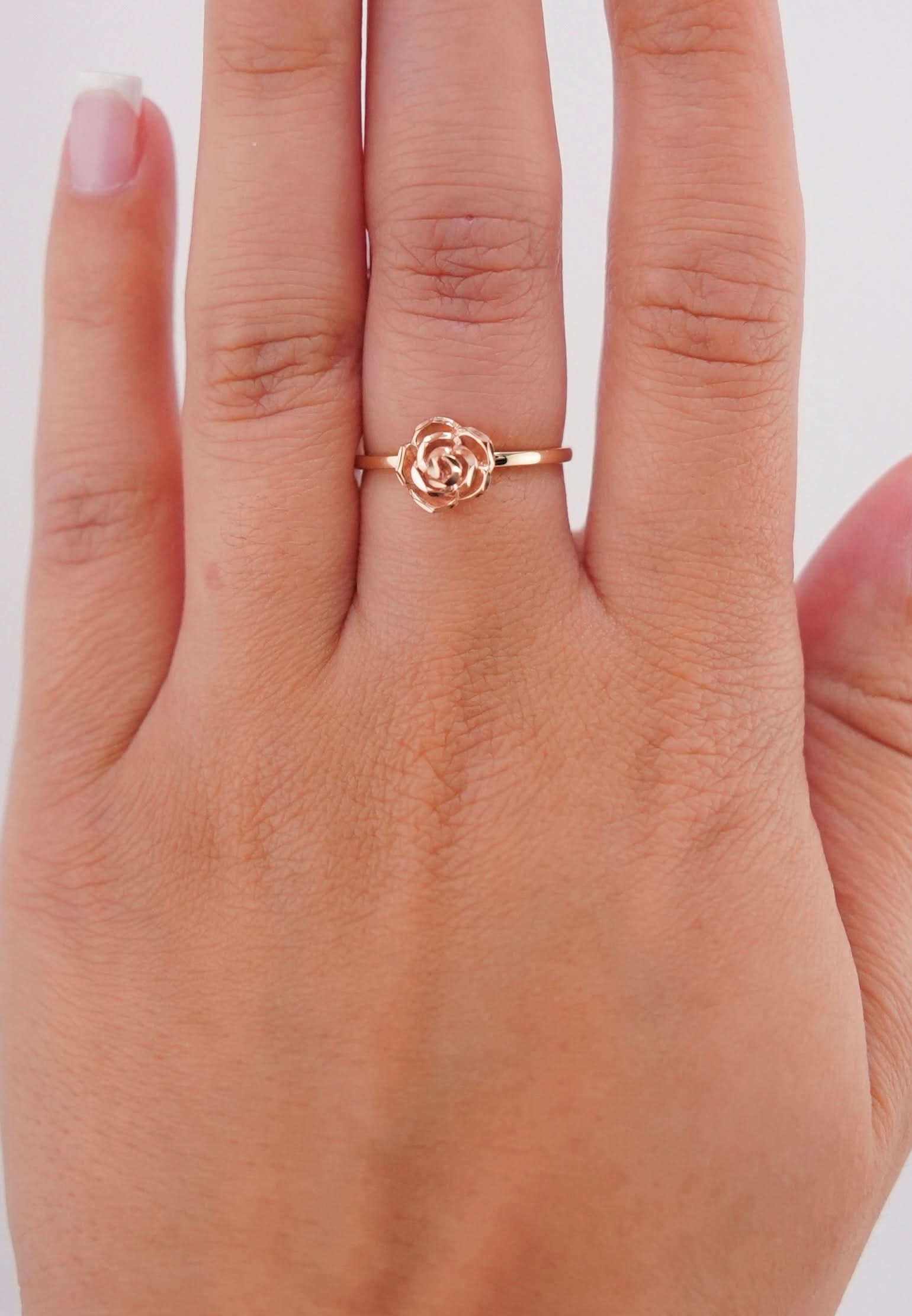 14k Gold Rose Ring