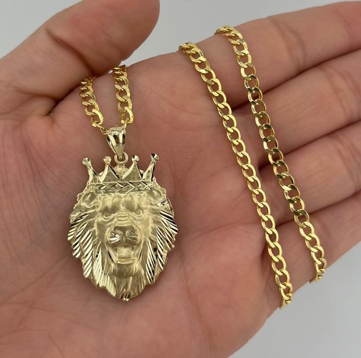 14k Gold Lion Chain Set . P43-16