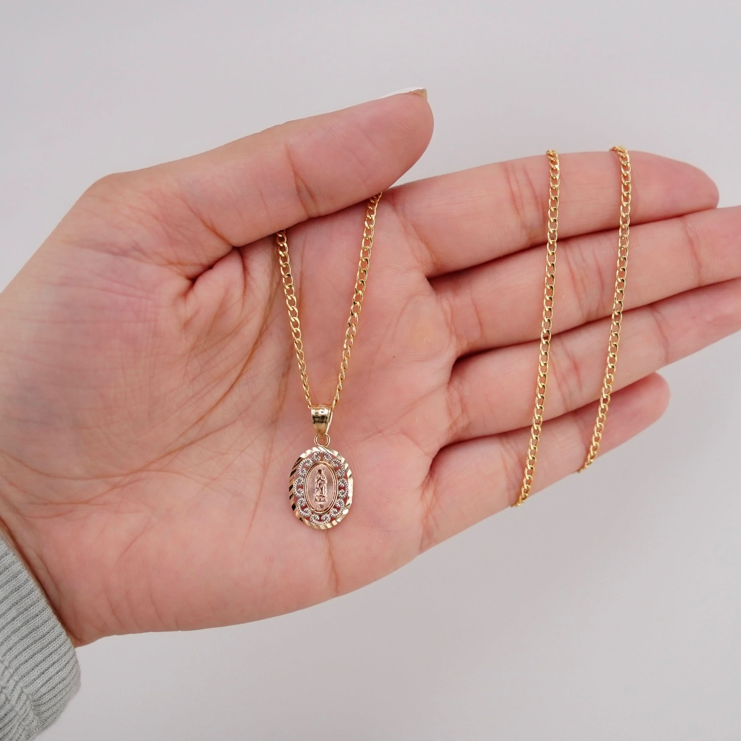 14k Gold Virgencita Chain Set