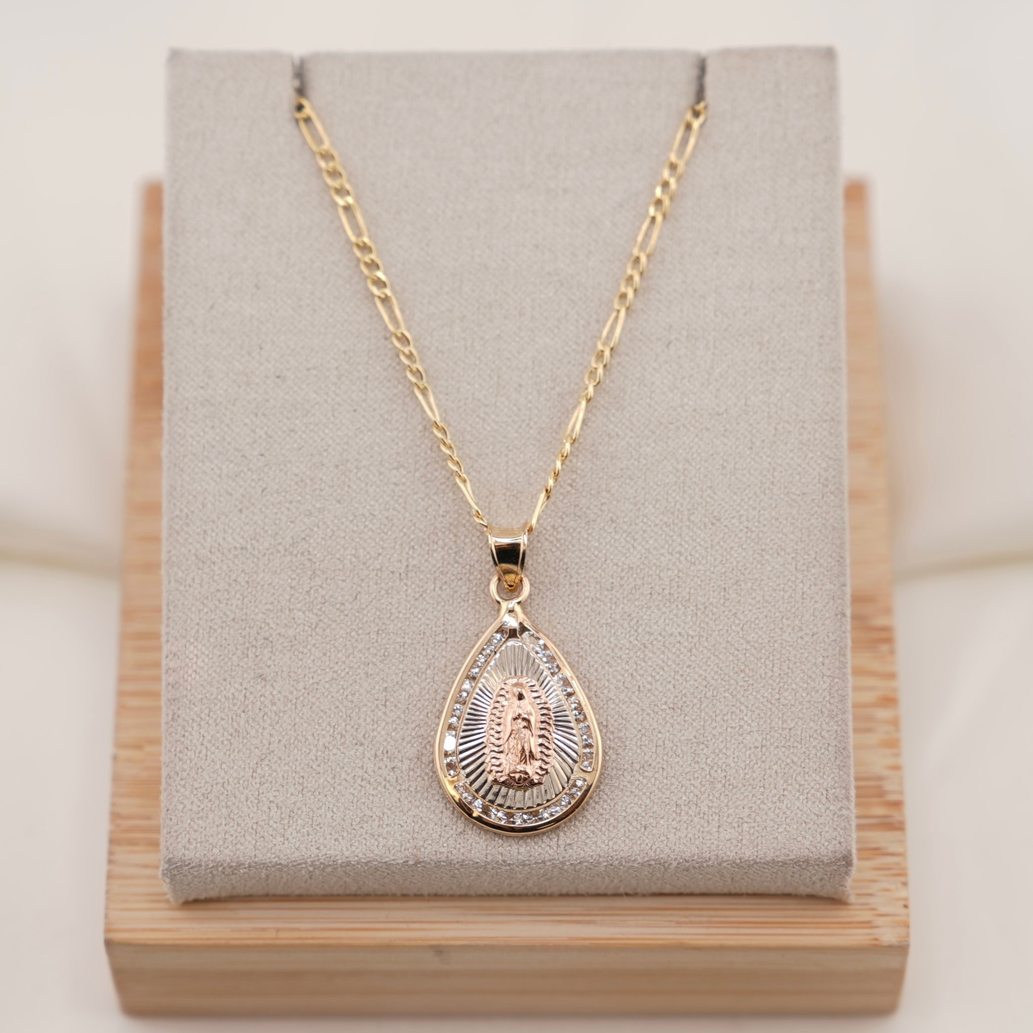 14k Gold Virgencita Chain Set