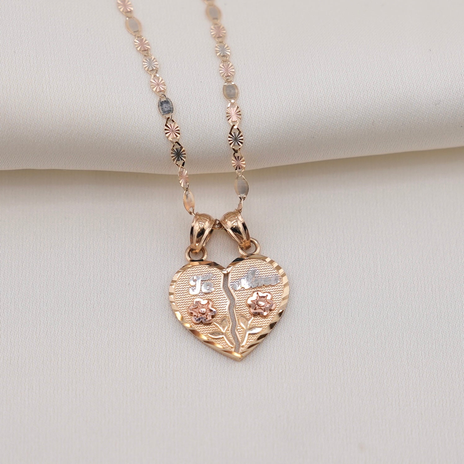 14k Gold Te Amo Chain set