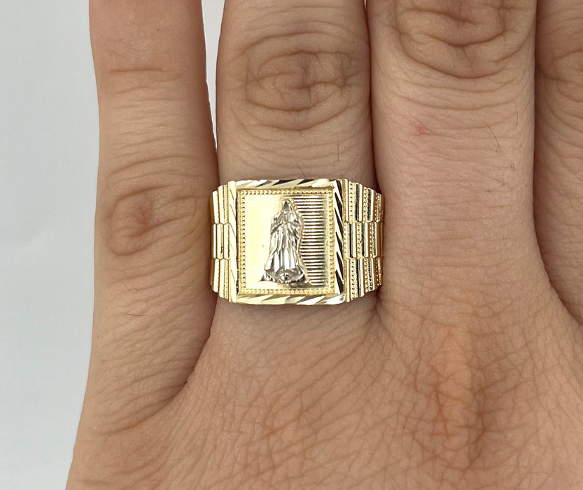 14k Gold Virgencita Men’s Ring