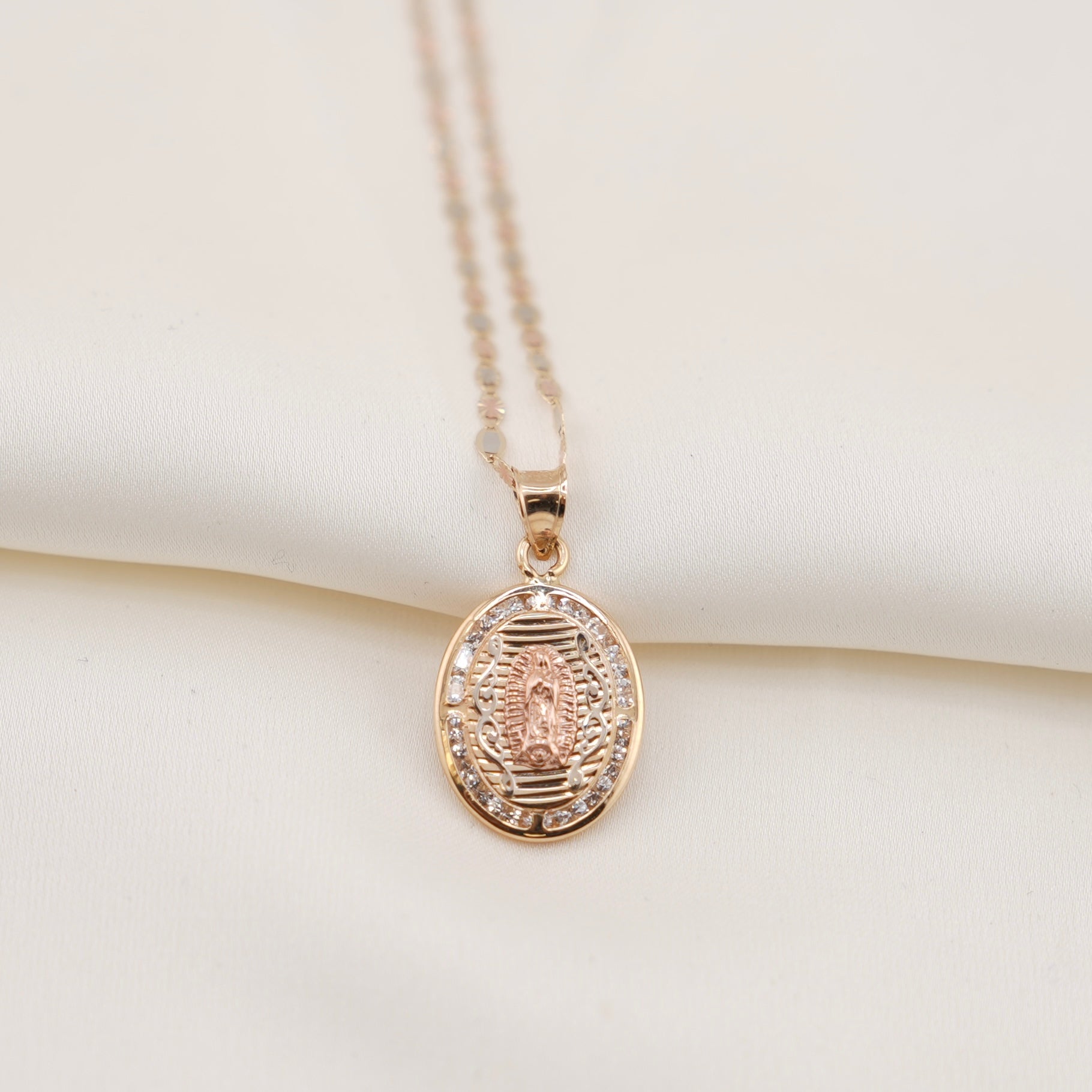 14k Gold Virgencita Chain Set