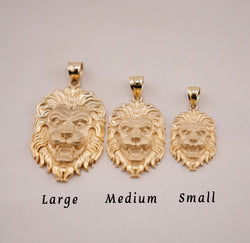 14k Gold Medium Lion Pendant