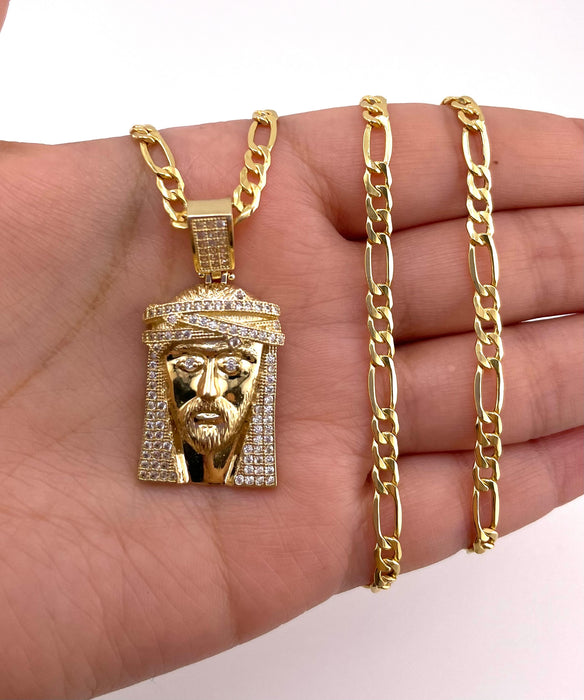 14k Gold Jesus Chain Set CBP#29