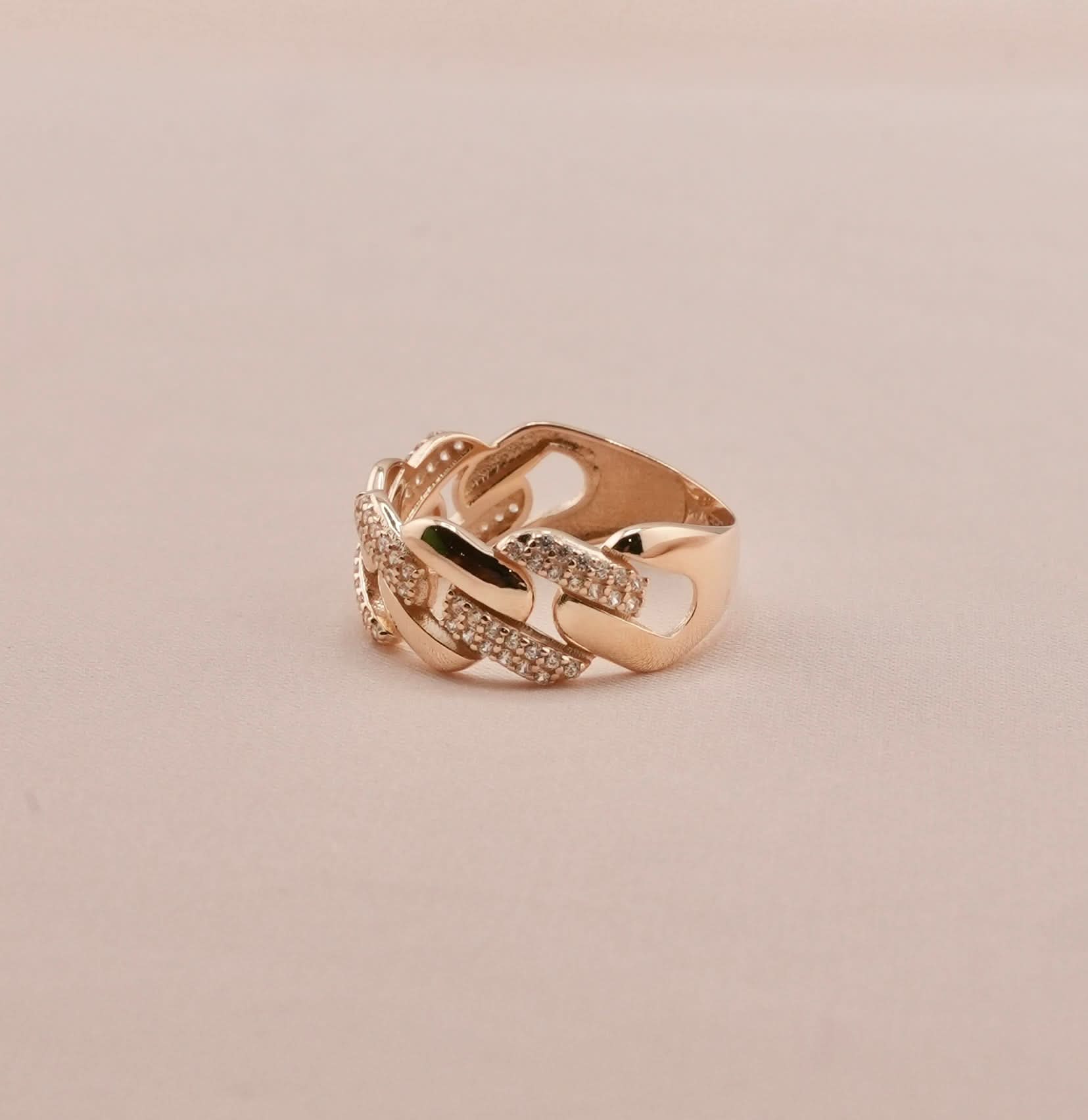 14K Gold Cuban Women’s Ring