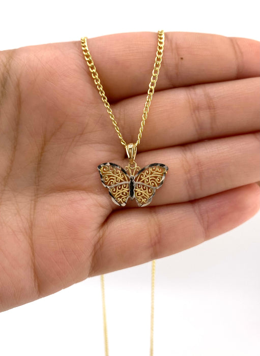 14k Gold Butterfly Chain Set CBP#72