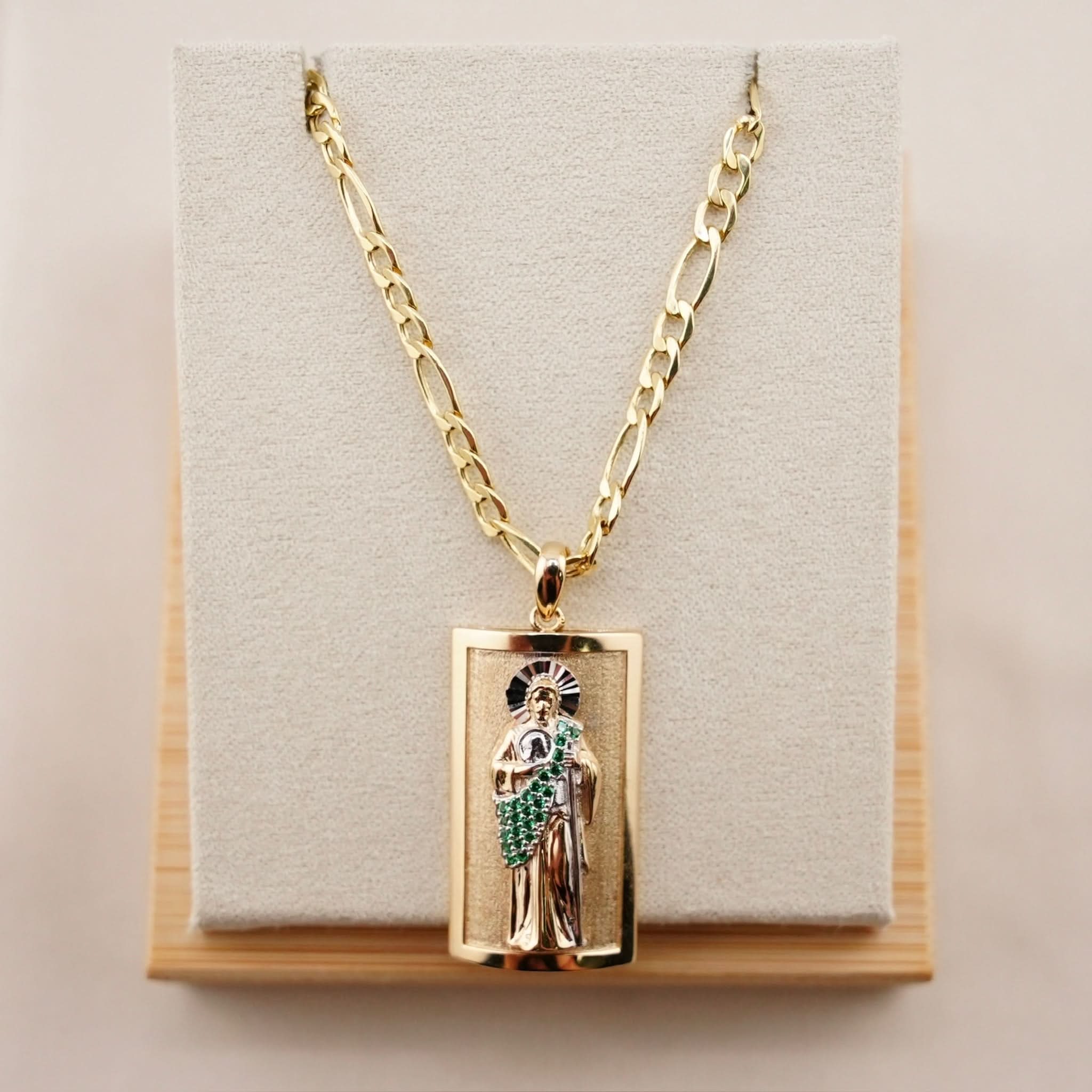 14k Gold San Judas Chain Set