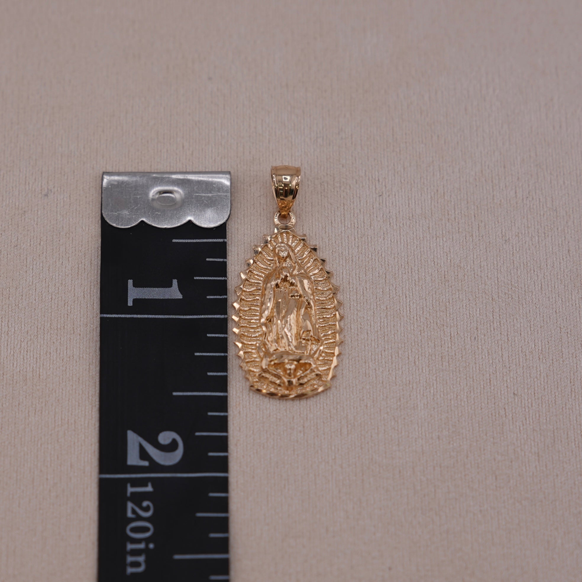 14k Gold Virgencita Pendant
