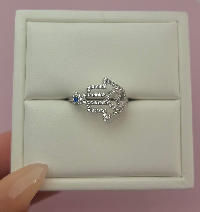 925 Silver Women’s Hamsa Ring
