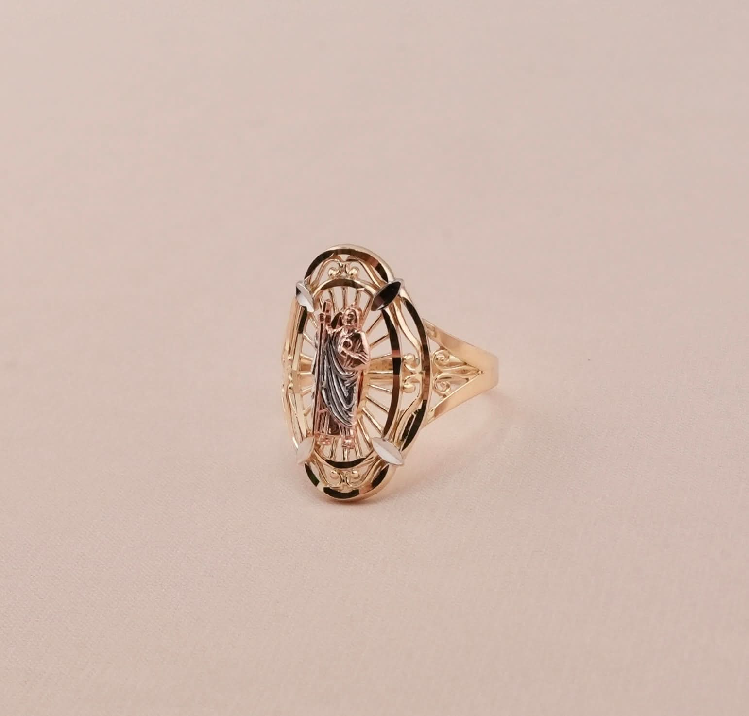 14K Gold San Judas Women’s Ring . 024