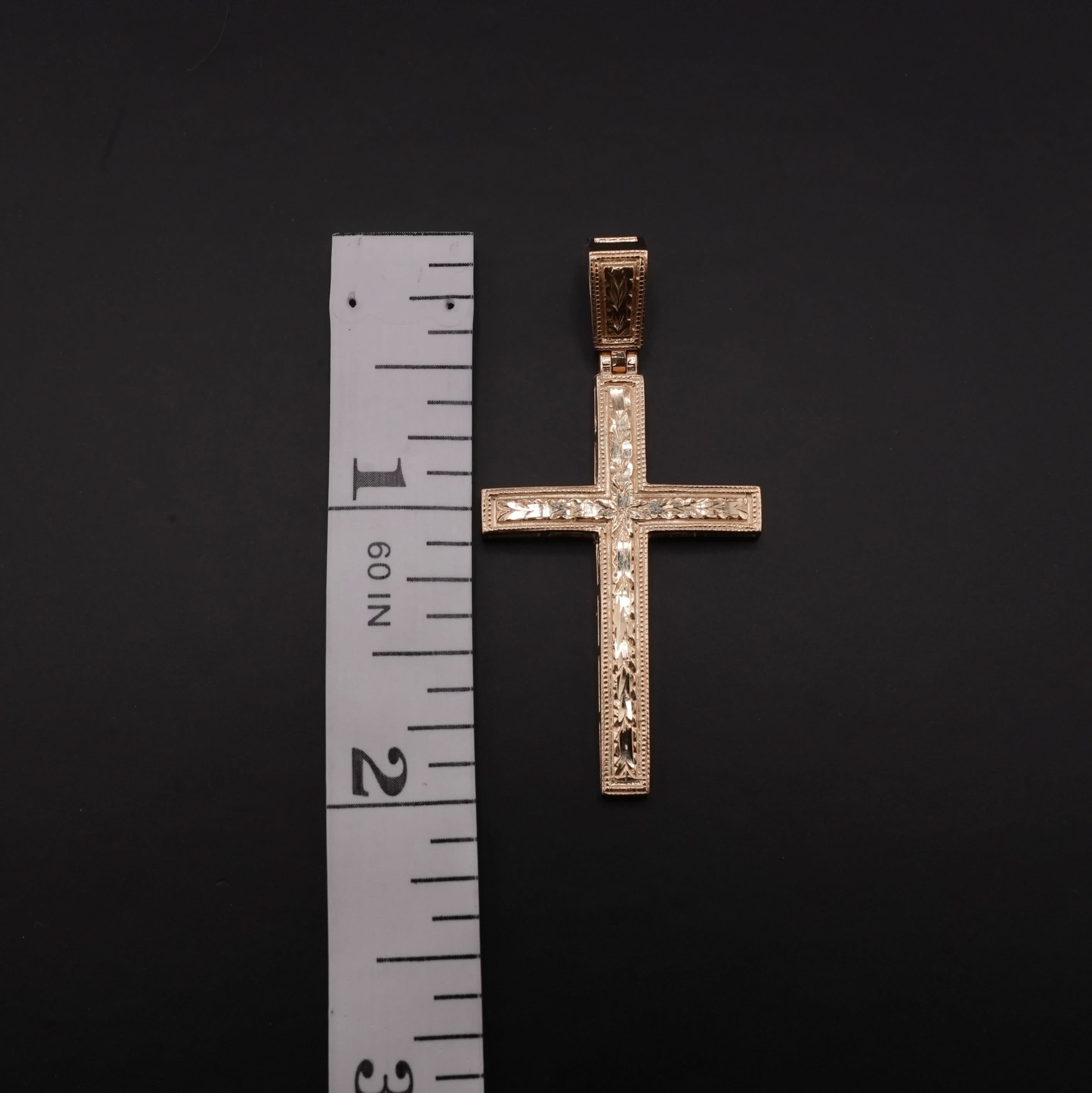 14K Gold Cross Chain Set