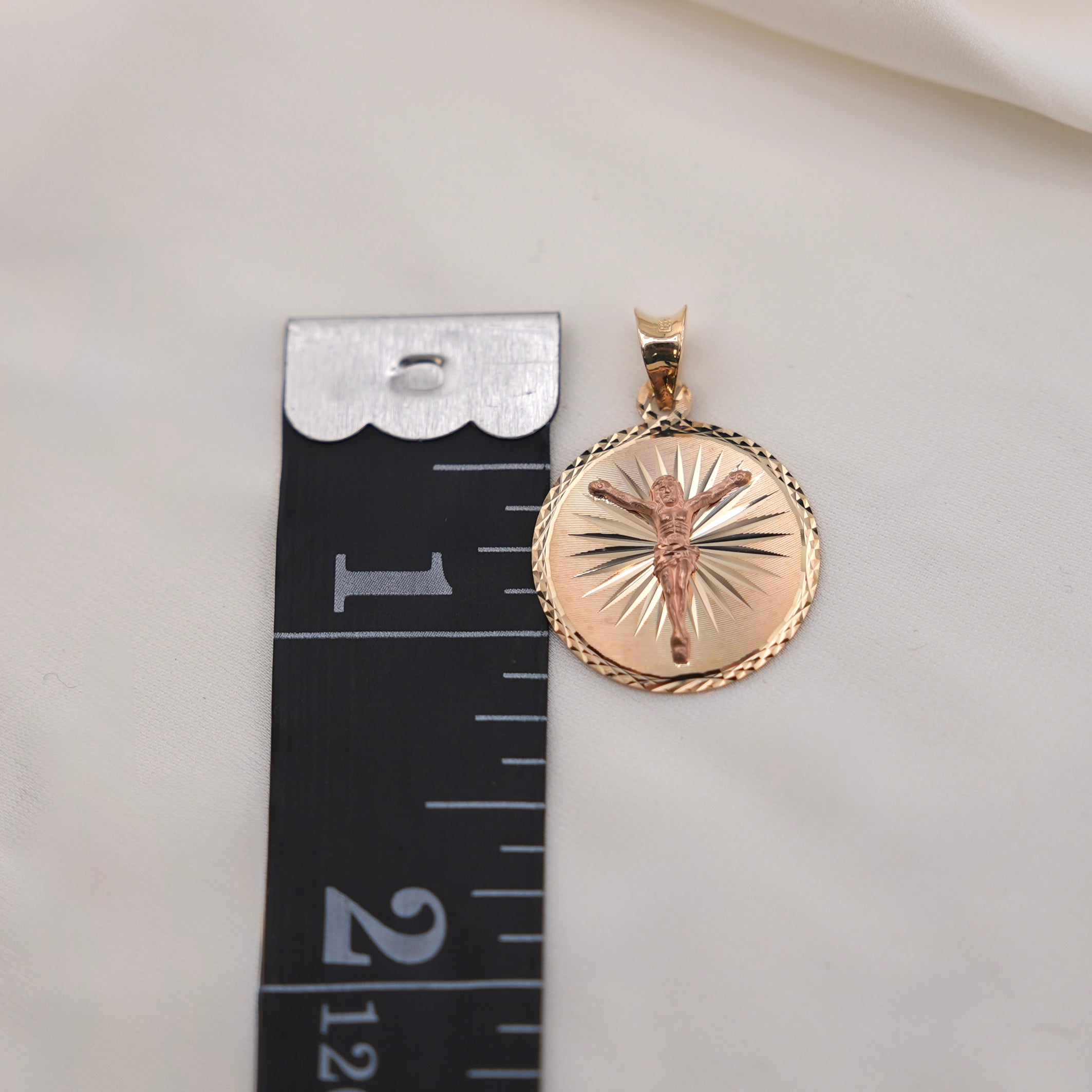 14k Gold Jesus Chain Set