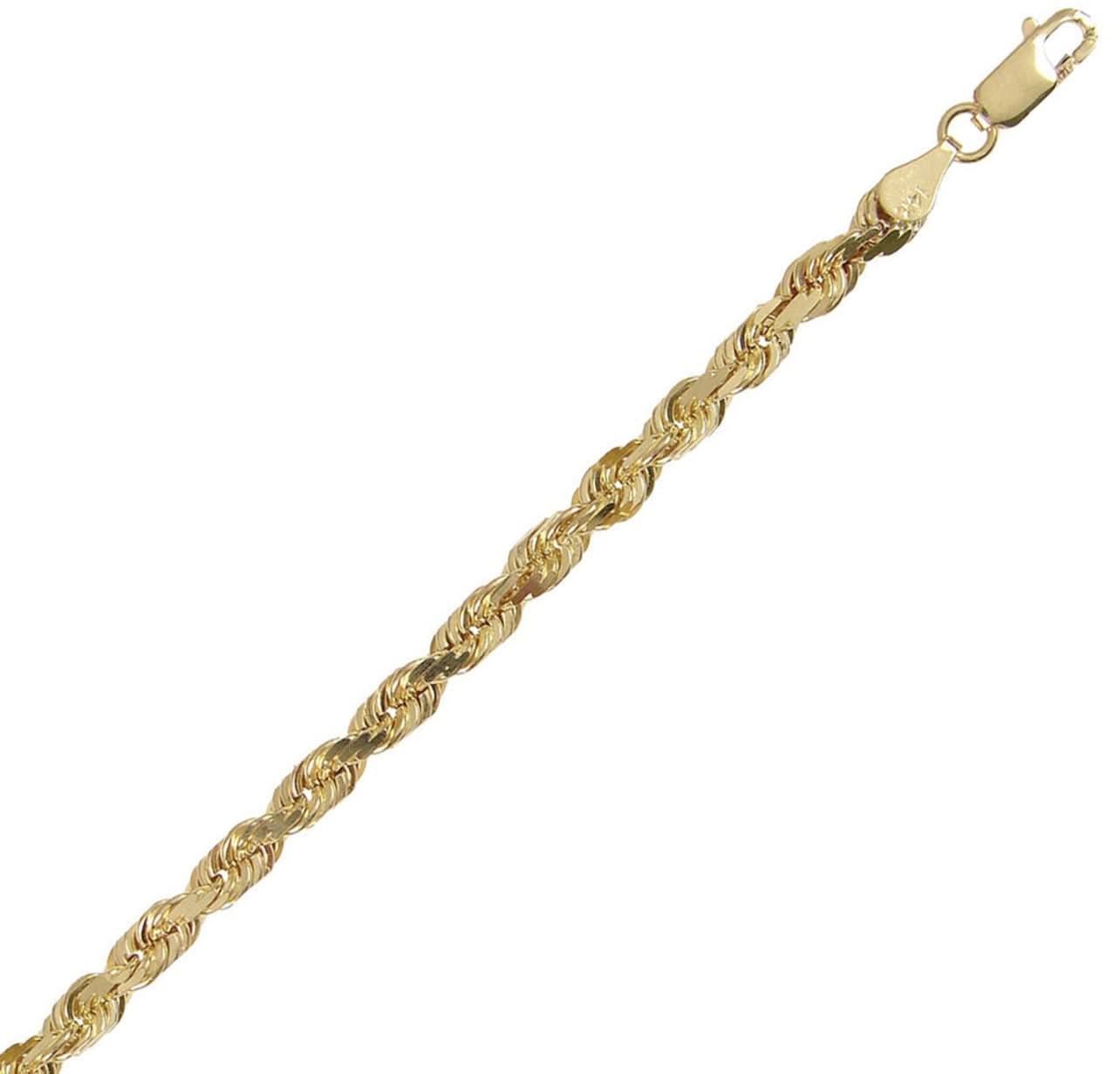 14k Gold Solid Rope Chain 6mm - Main Image