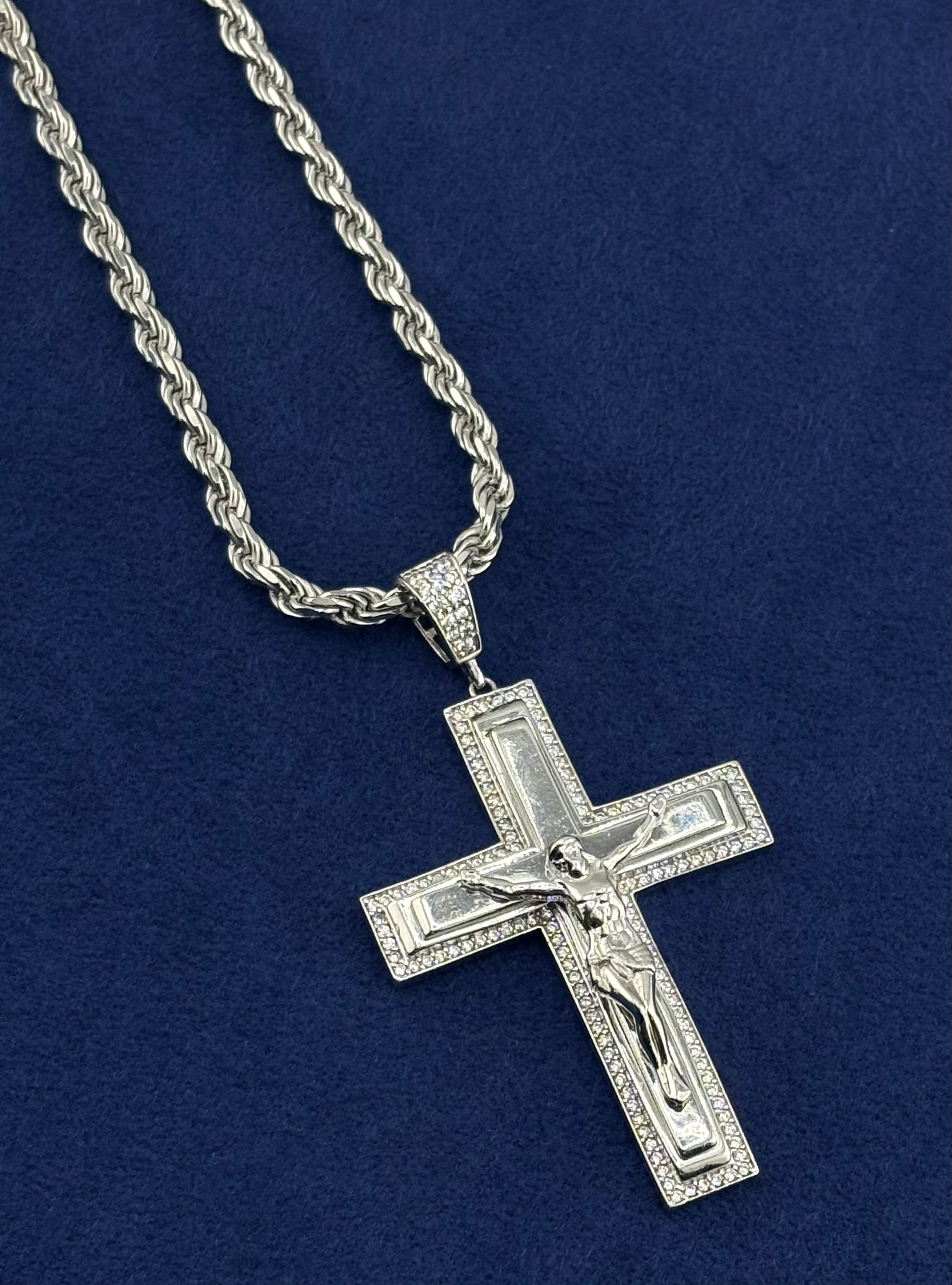 Silver 925 Cross Chain Set