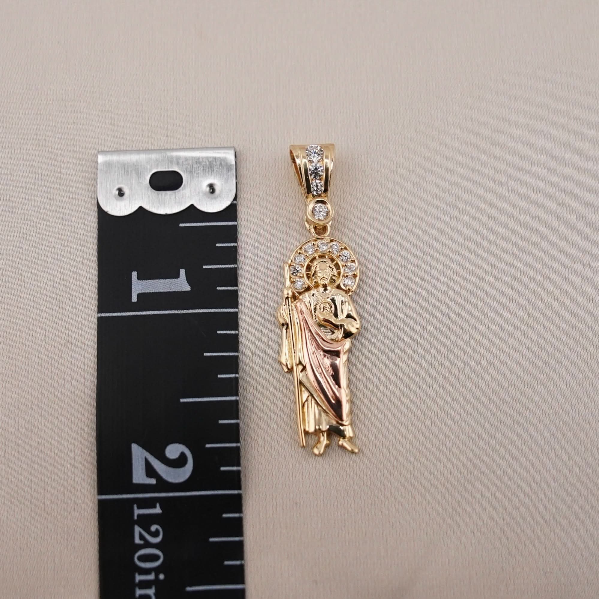 14k Gold Small San Judas Pendant